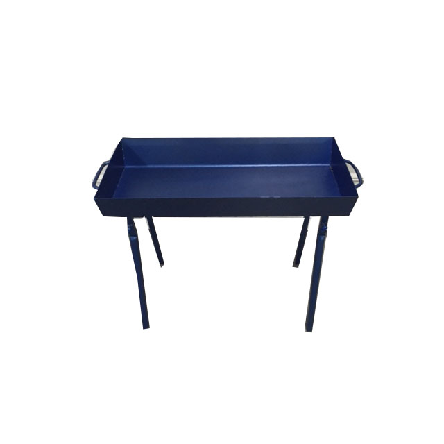 CHARCOAL BBQ 70X32X60CM WITH LEGS METALLIC BLUE