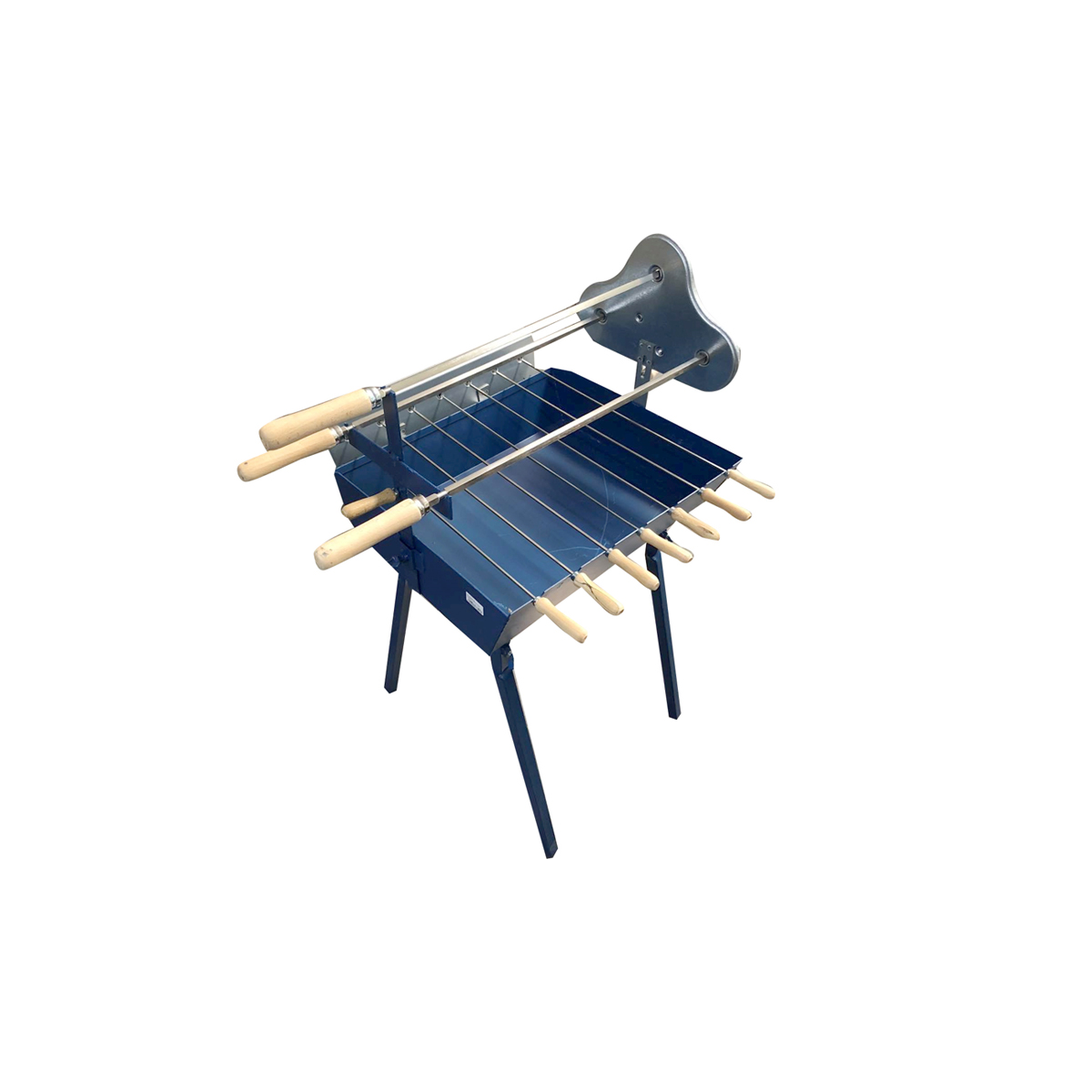 CHARCOAL BBQ SET WITH MECHANISM, SKEWERS, FEET 40X3X7