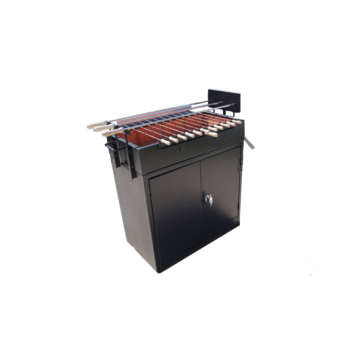 CHARCOAL BBQ WITH CUPBOARD 84 X 42 X 14CM