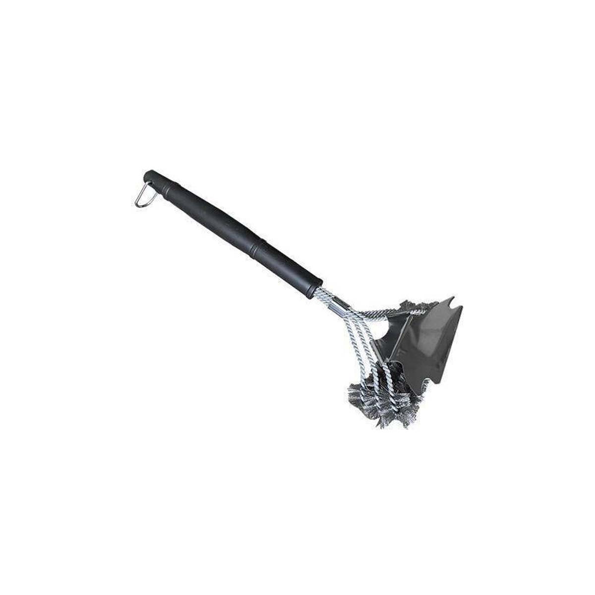 HOME & CAMP BBQ TRIPLE CLEANING BRUSH WITH SCRAP