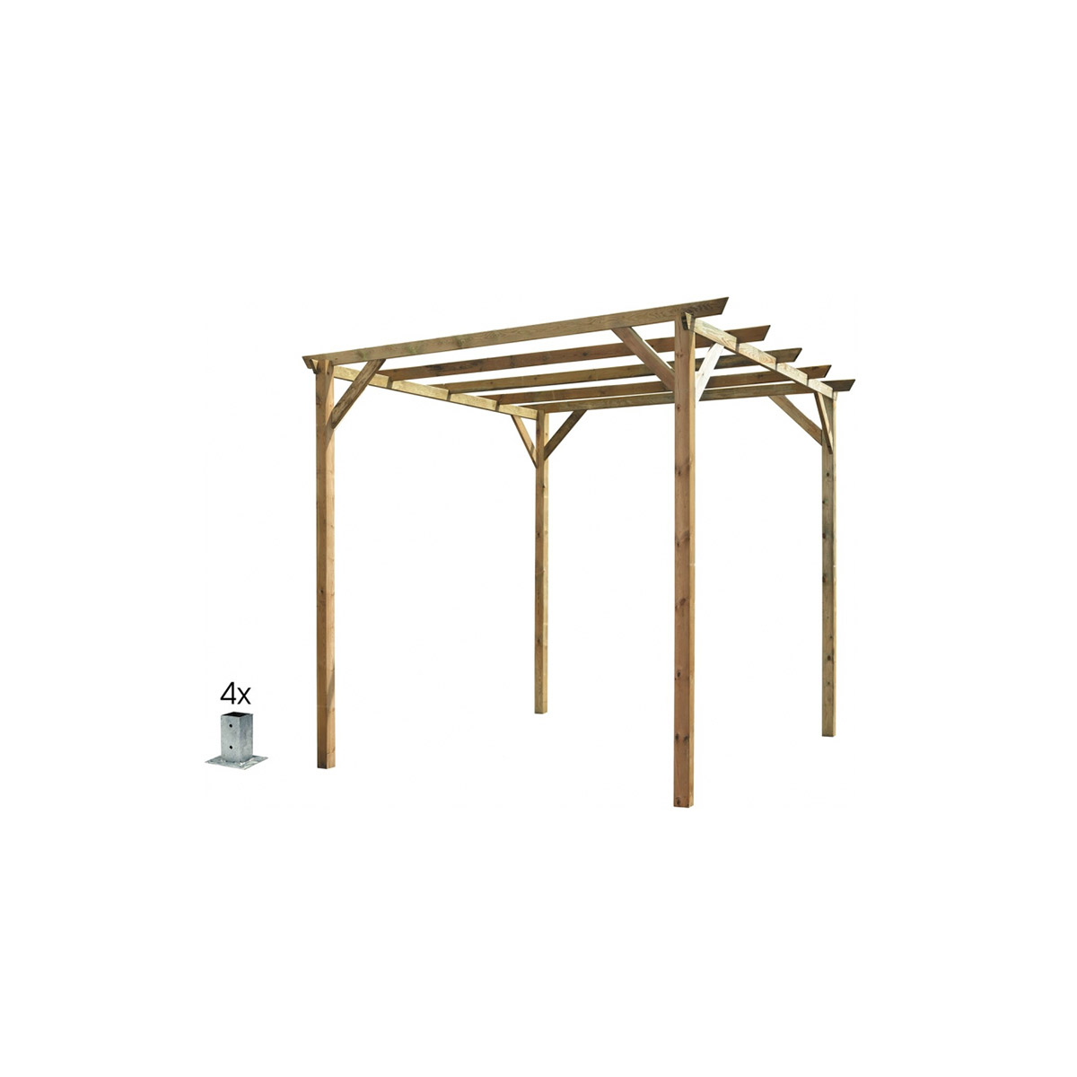 BURGER WOODEN PERGOLA 300X300X246CM