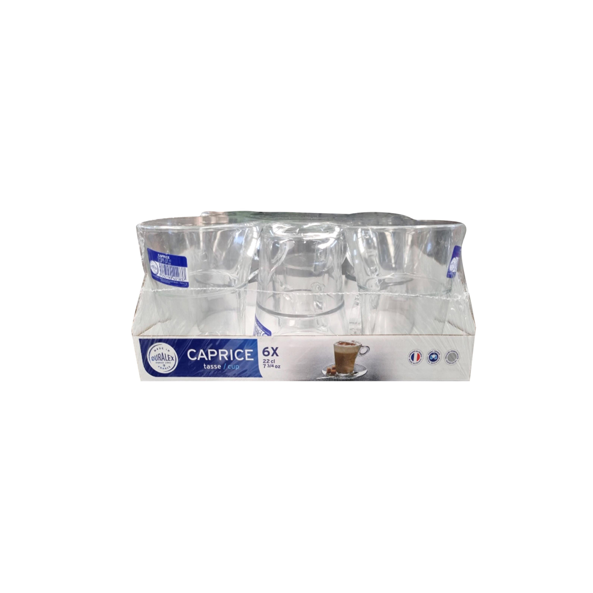 DURALEX CAPRICE COFFEE CUP 22CL SET 6PCS TRAY 66007002