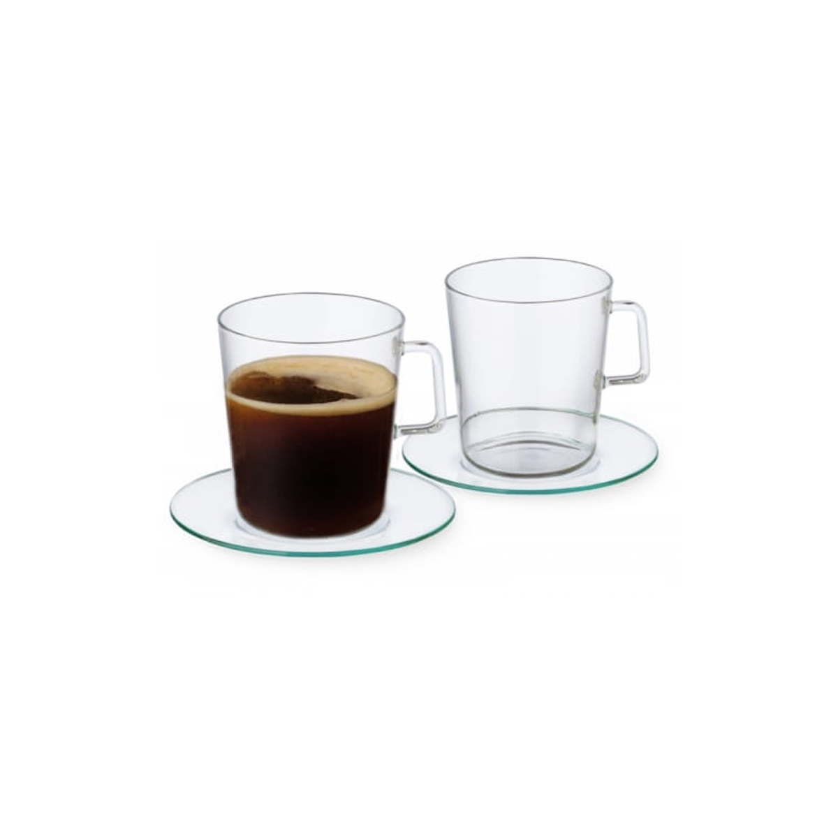 SIMAX CUP SET WITH PLATE 0.31L 4 PCS TRANSPARENT