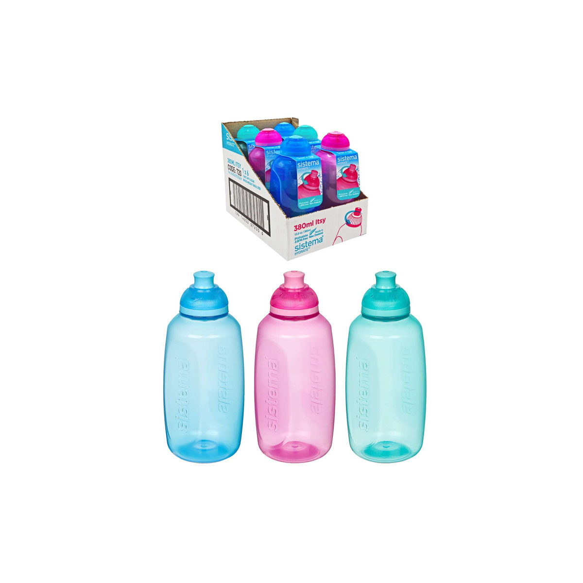 SISTEMA WATER BOTTLE ITSY TWIST N SIP 380ML