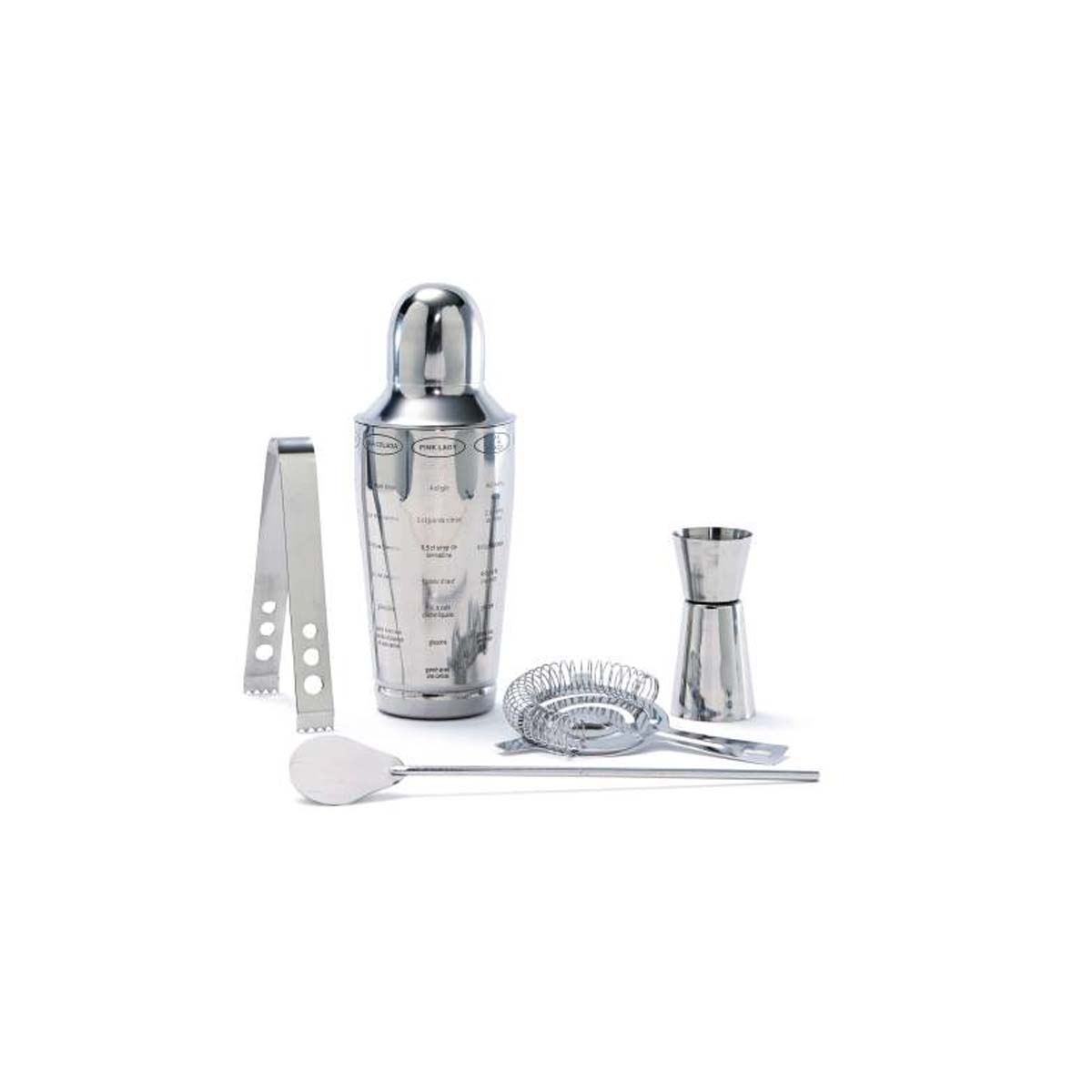 COCKTAIL SHAKER 5 PCS STAINLESS STEEL