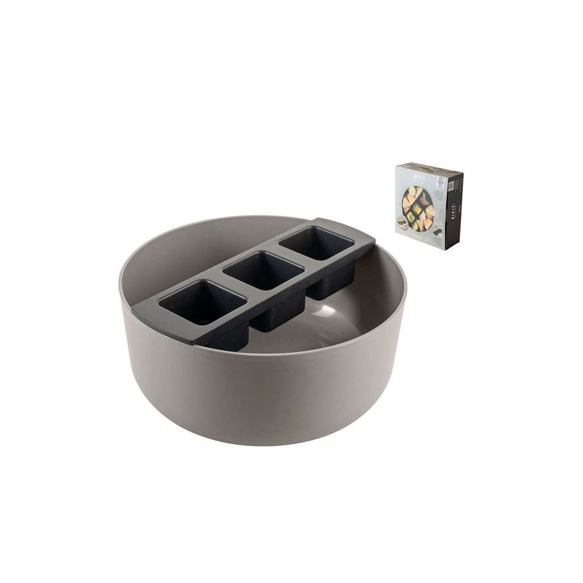 GUSTA SERVING BOWL WITH ROOMS FOR SAUCES