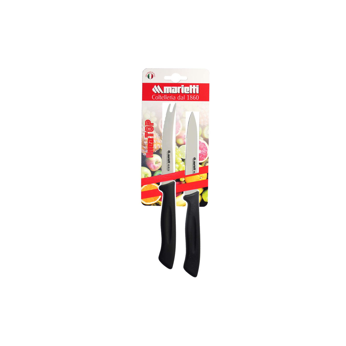 MAROB LINEA PEELING KNIFE SET 2PCS BLACK HANDLE
