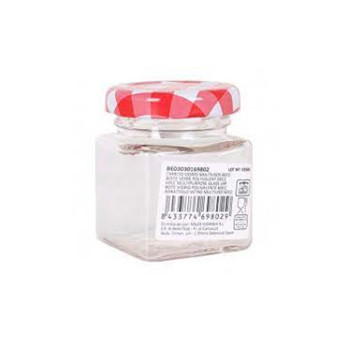 SQUARE GLASS JAR WITH LID SQ