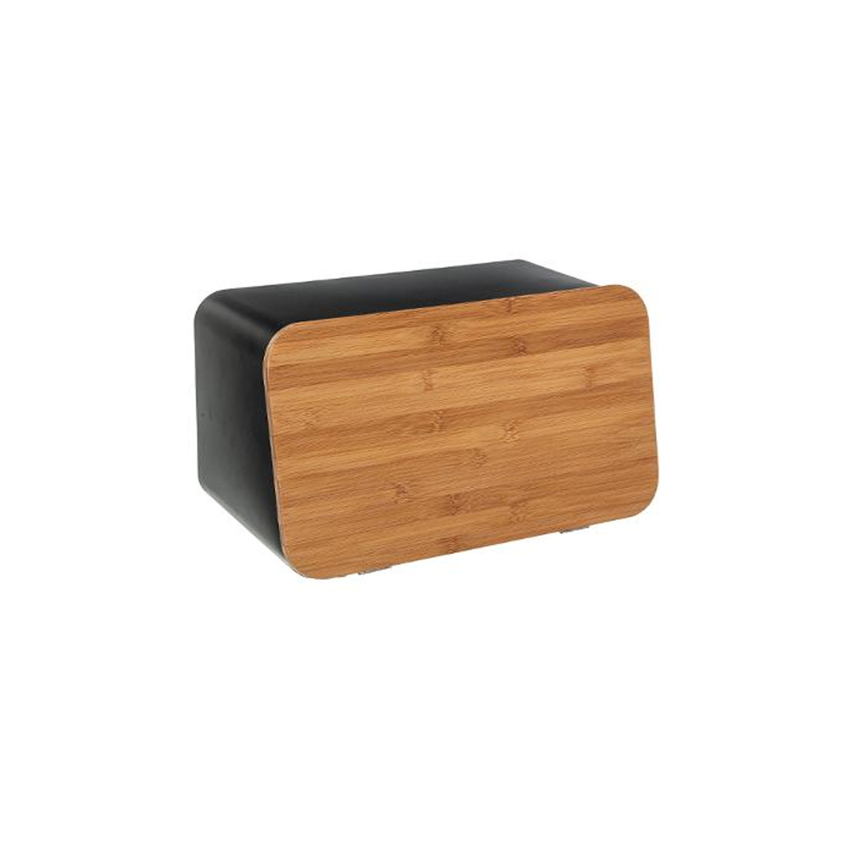 BREAD BOX WITH CUTTING BOARD BLACK