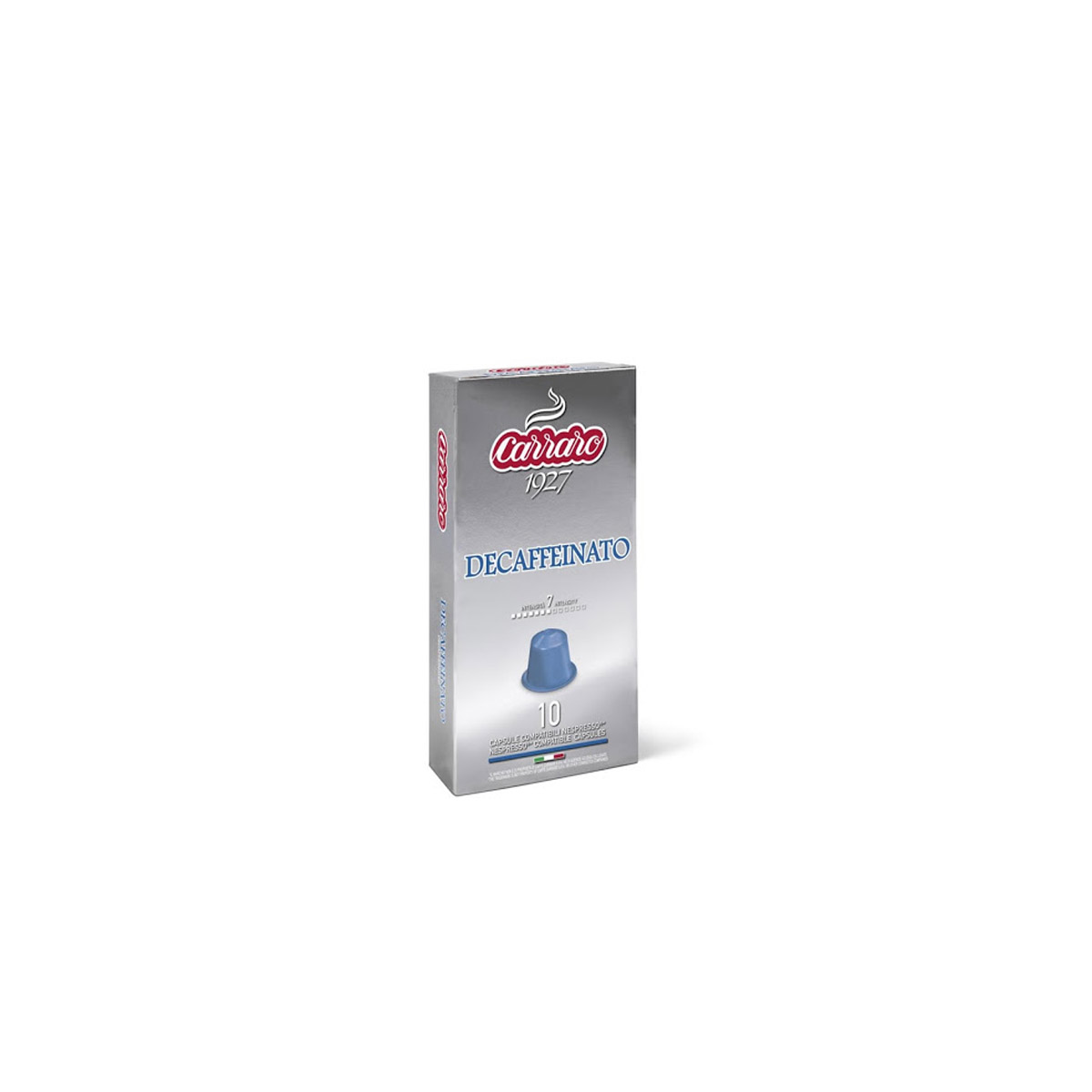 CARRARO ESPRESSO CAPSULES 10PCS - DECAF 52G
