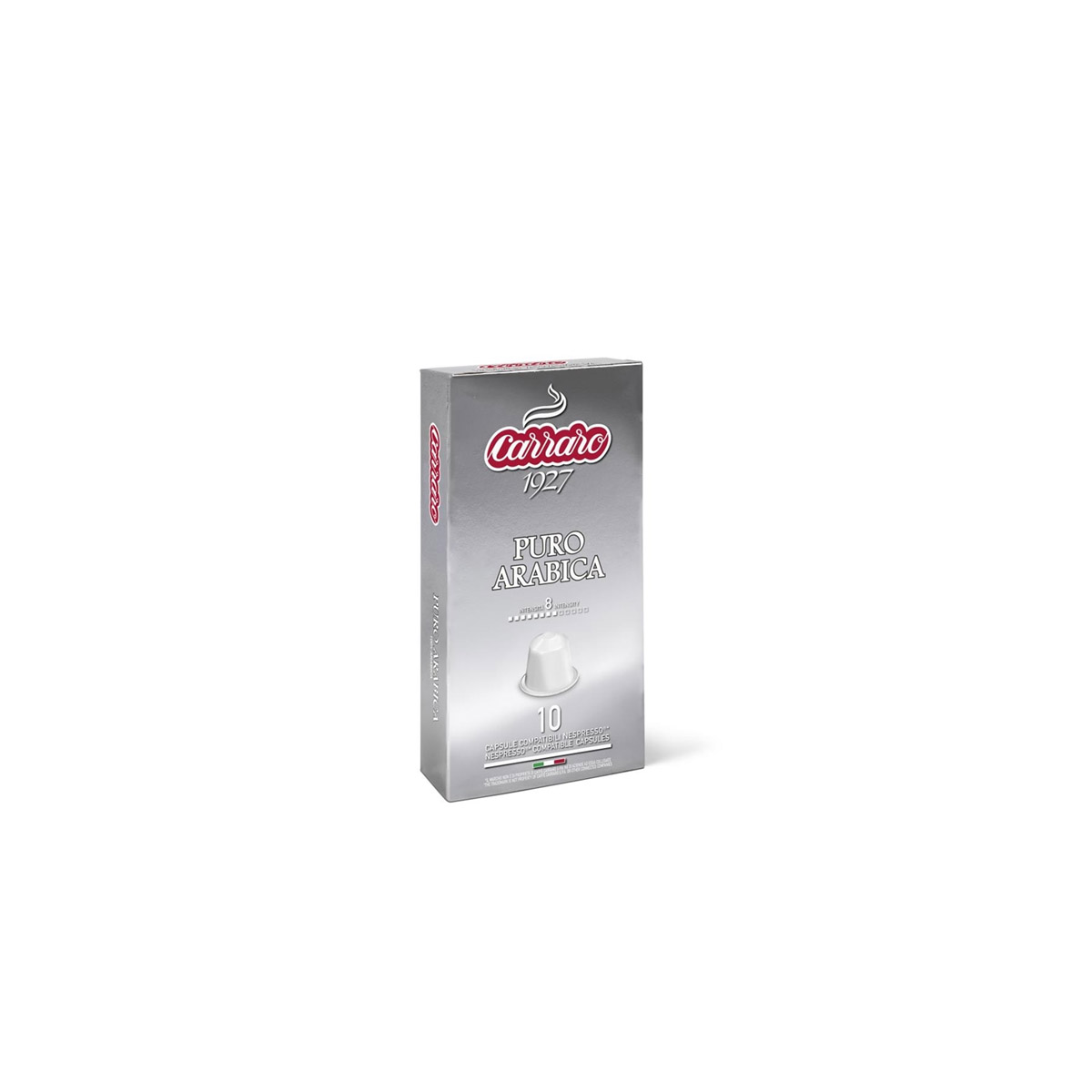 CARRARO ESPRESSO CAPSULES 10PCS - PURO ARABICA 52G