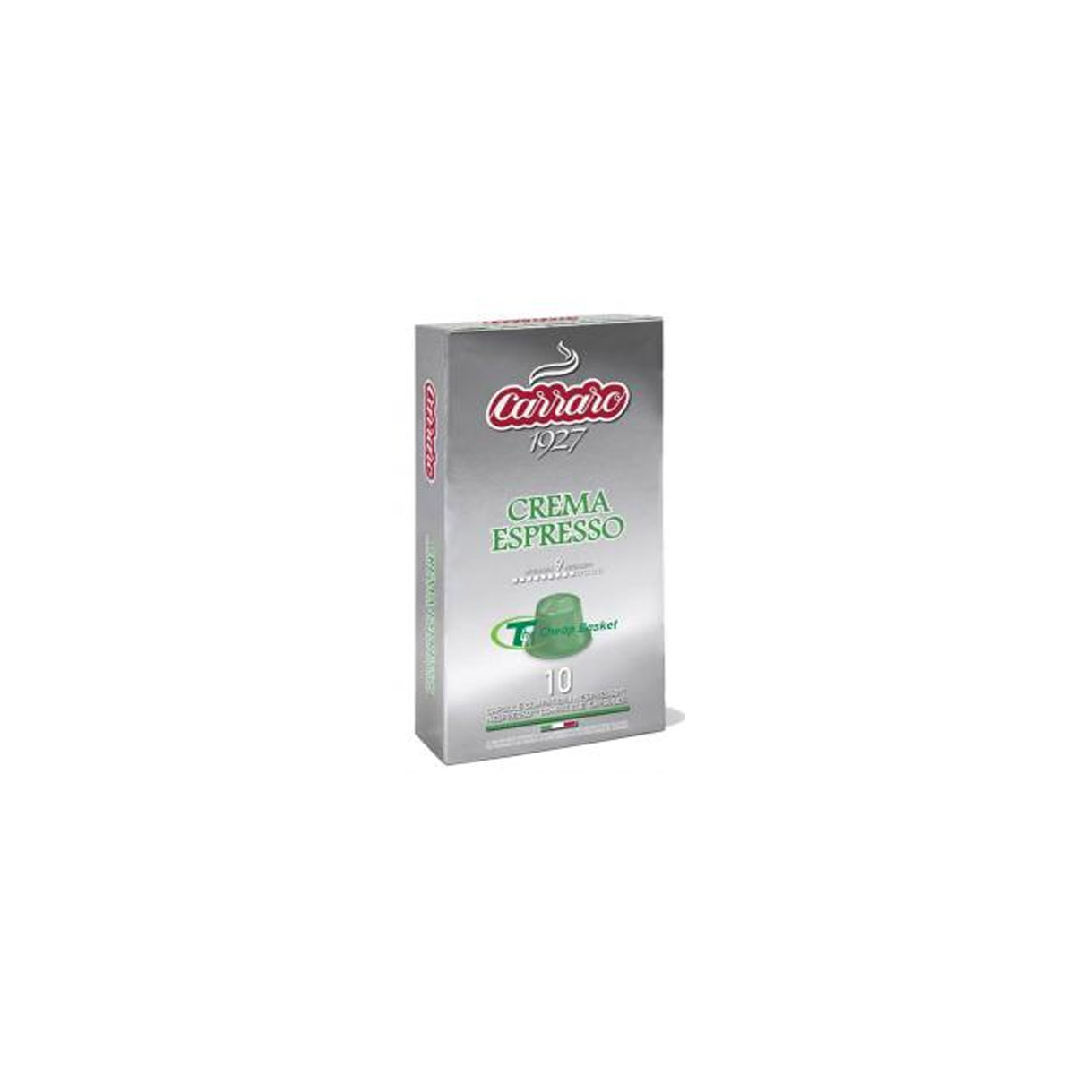 CARRARO ESPRESSO CAPSULES 10PCS - CREMA ESPRESSO  52G