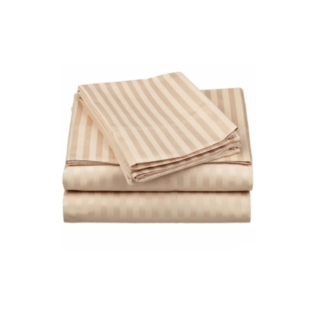 STRIPE EGYPTIAN SET OF SHEETS WITH RUBBER