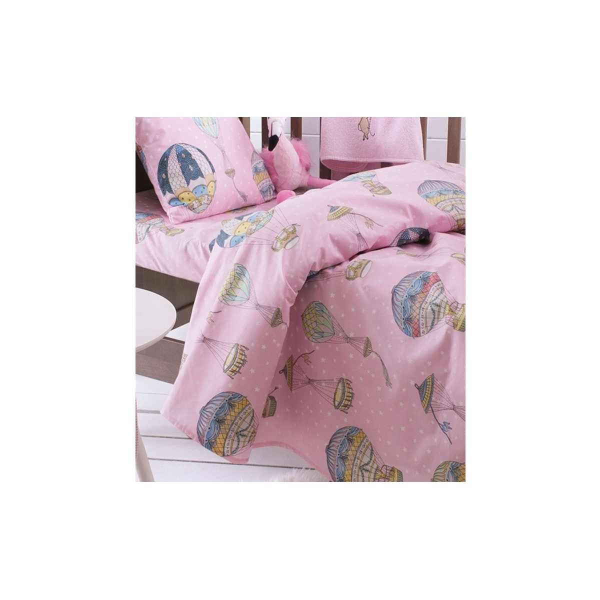 CHILDREN'S SHEET SET BALLOON 710 SINGLE 170Χ270CM PINK