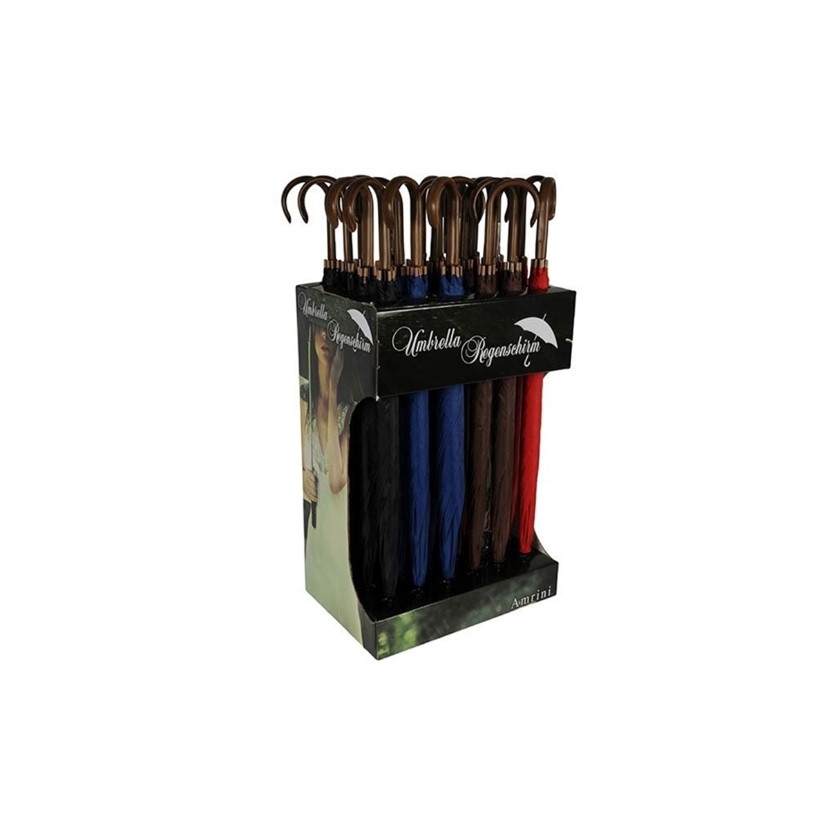 ΟΜΠΡΕΛΛΑ ΜΠΑΣΤΟΥΝΙ 58CM ΞΥΛΙΝΟ ΧΕΡΙ