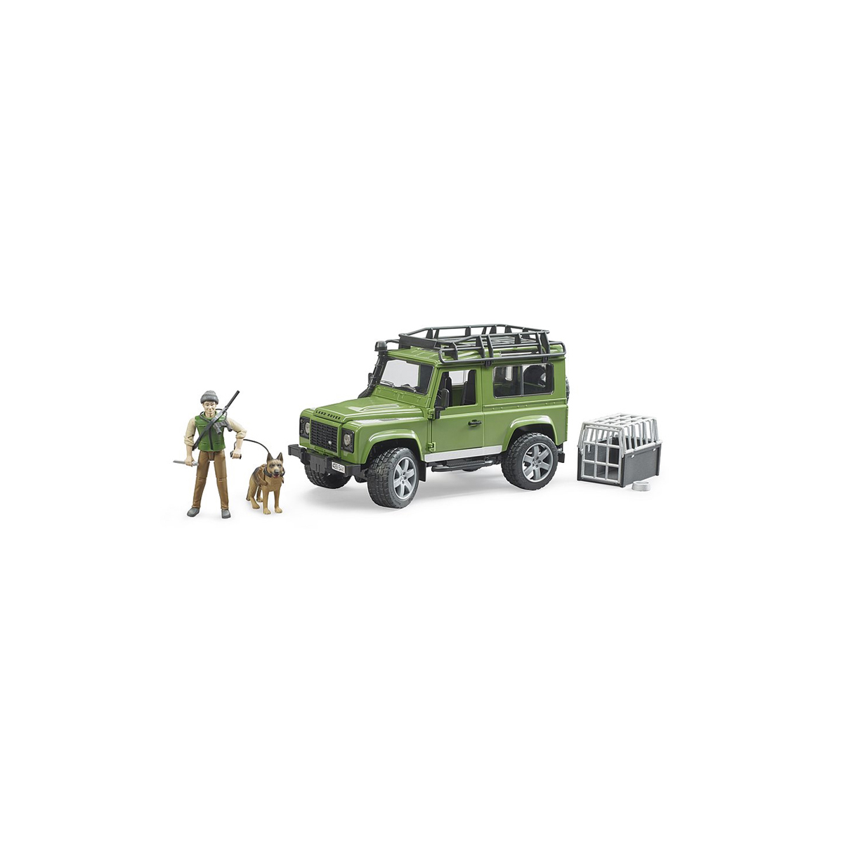 ΠΑΙΔΙΚΟ ΠΑΙΧΝΙΔΙ BRUDER 02587 LAND ROVER DEFENDER STATION WAGON WITH FORESTER AND DOG