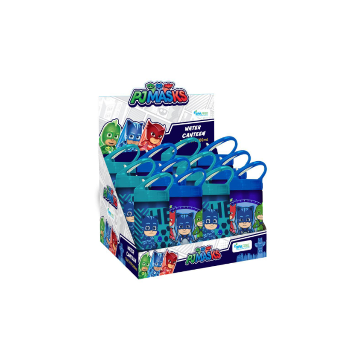 CHRILDREN'S CANTEEN PJ MASKS 500ML WITH STRAW
