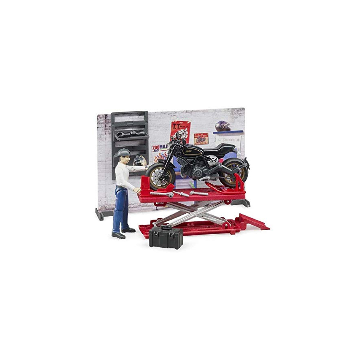 MOTORCYCLE SET WITH REPAIR WORKSHOPS