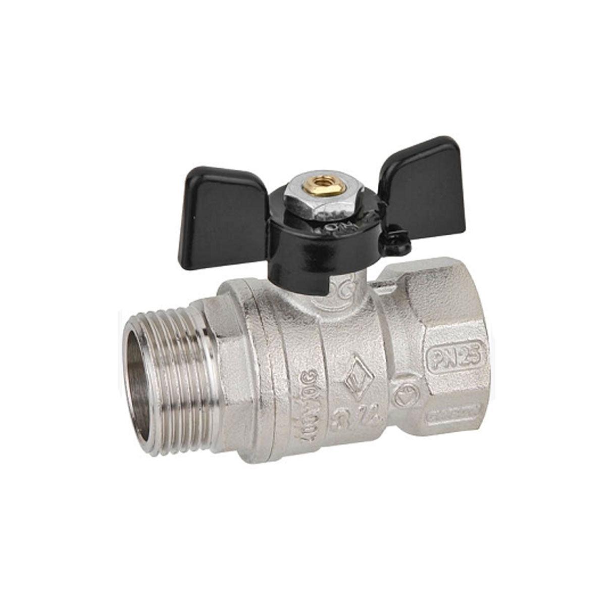 BALL VALVE SHORT HANDLE ITALY ART 607 M/F