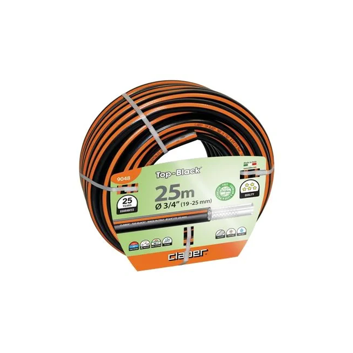 CLABER 9048 TOP-BLACK HOSE 3/4"X25M BLACK