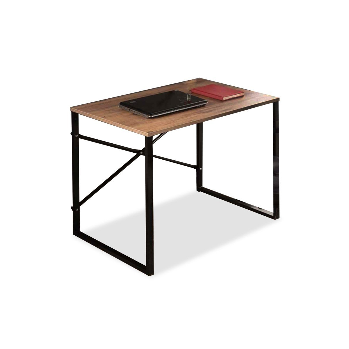 ZAYAN ΜΕΤΑΛΛΙΚΟ ΓΡΑΦΕΙΟ ΜΕ ΕΠΙΦΑΝΕΙΑ MDF 90Χ60Χ70CM ΚΑΡΥΔΙ