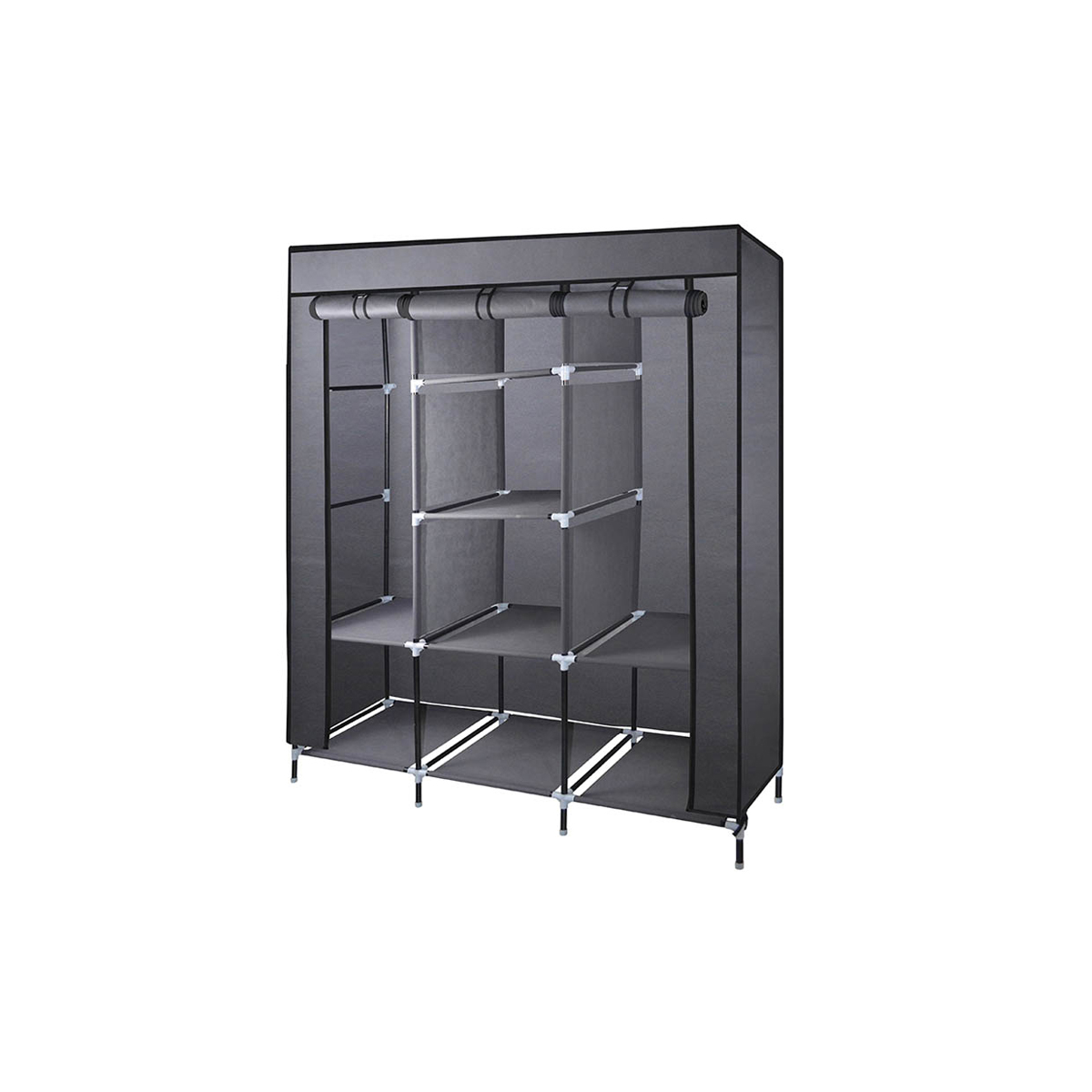 FABRIC WARDROBE WITH METAL FRAME 130Χ45Χ175CM