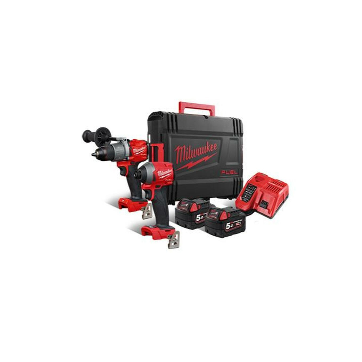 MILWAUKEE IMPACT DRILL SET AND IMPACT SCREWDRIVER M18FPP2A2-502X