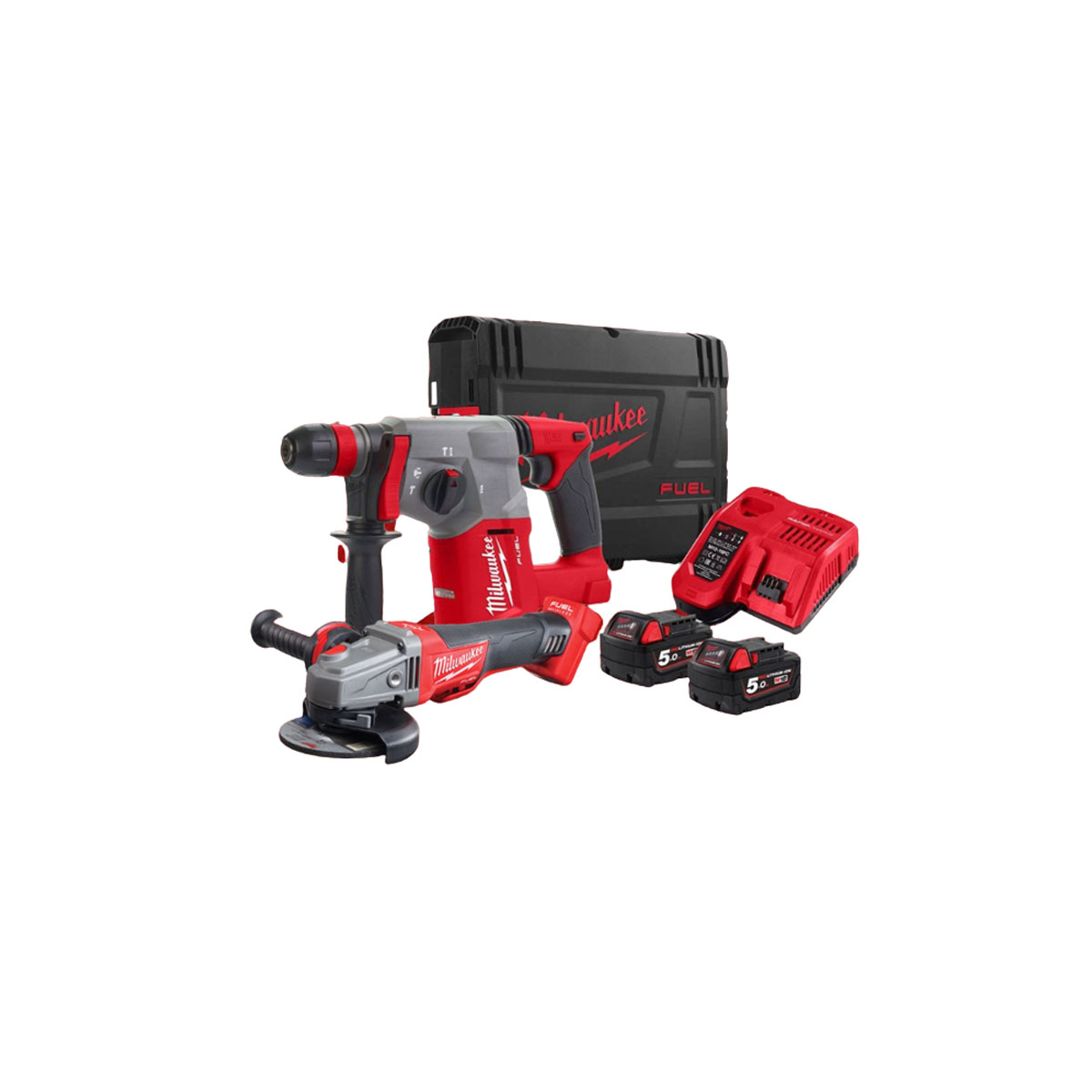 MILWAUKEE ANGLE WHEEL SET + DRAWING ROTARY PISTOL M18CAG + M18CHX502X