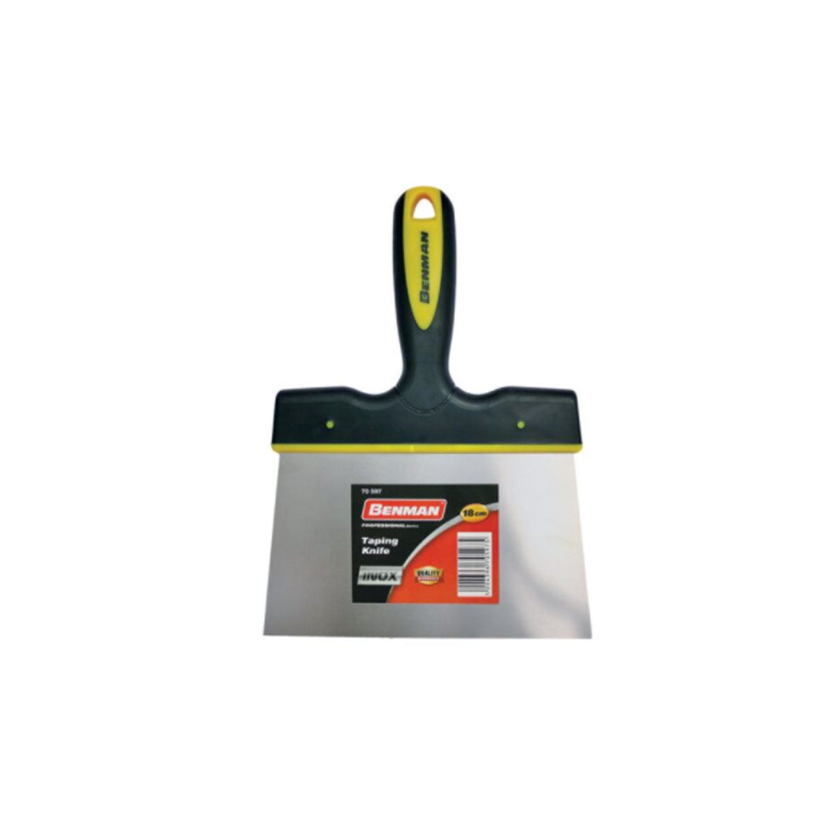 BENMAN SPATULA WIDTH PLASTIC HANDLE SHORT BLADE INOX 200