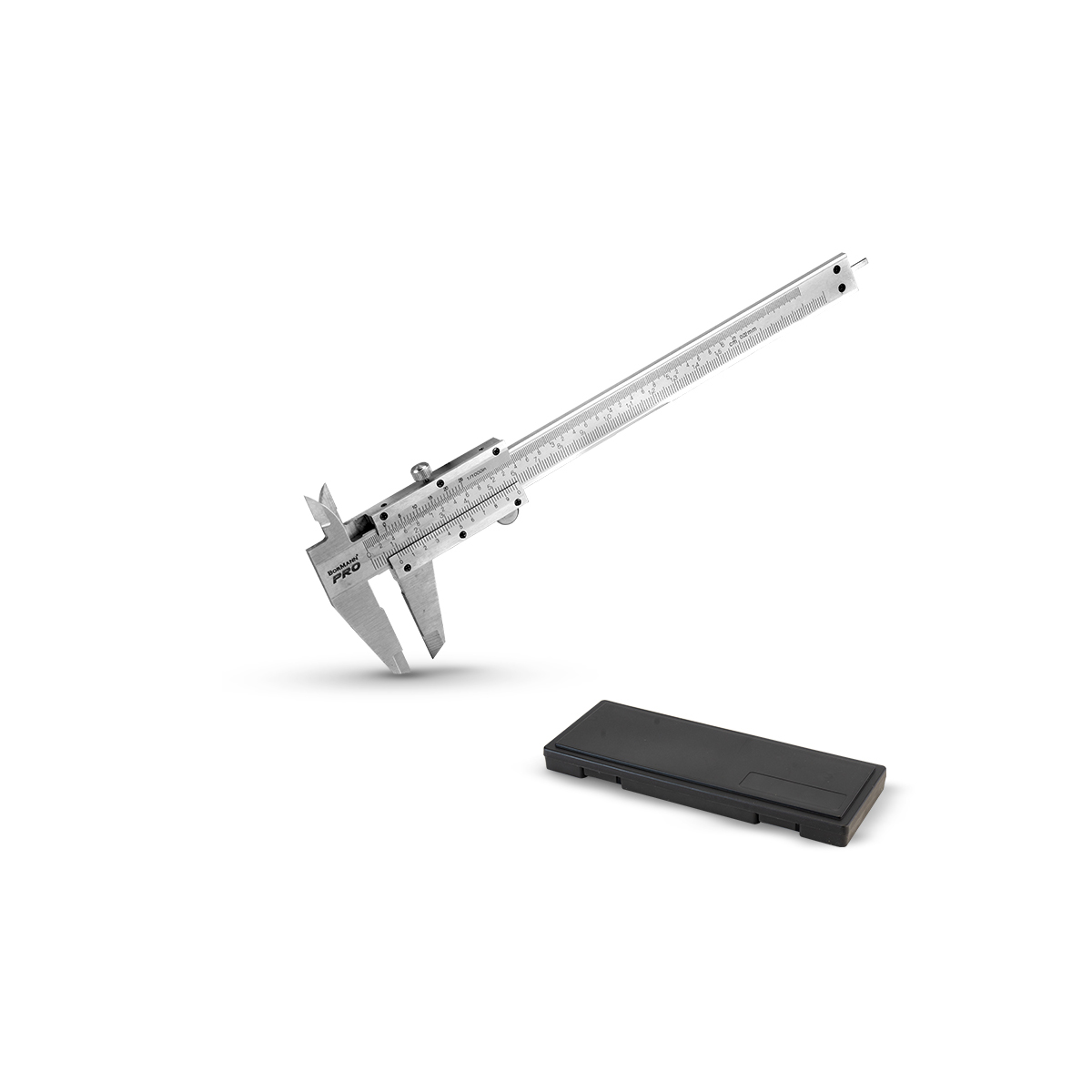 PROFESSIONAL STAINLESS STEEL GAUGE WITH CASE 150MM BHT7780