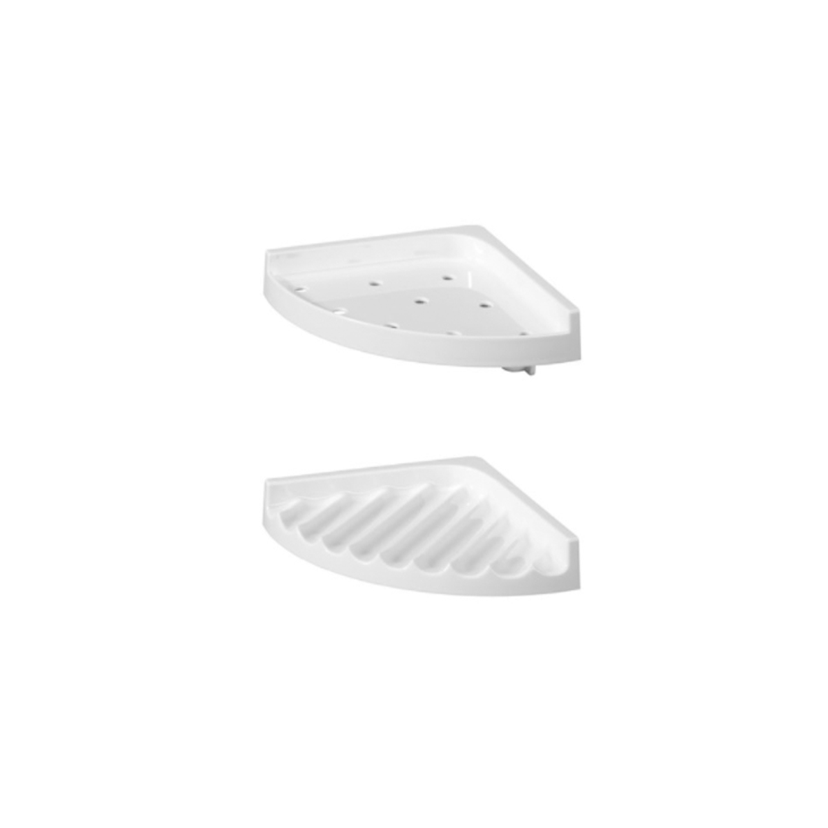 CORNER BATHROOM SHELF 18X18 6.5CM PLASTIC WHITE