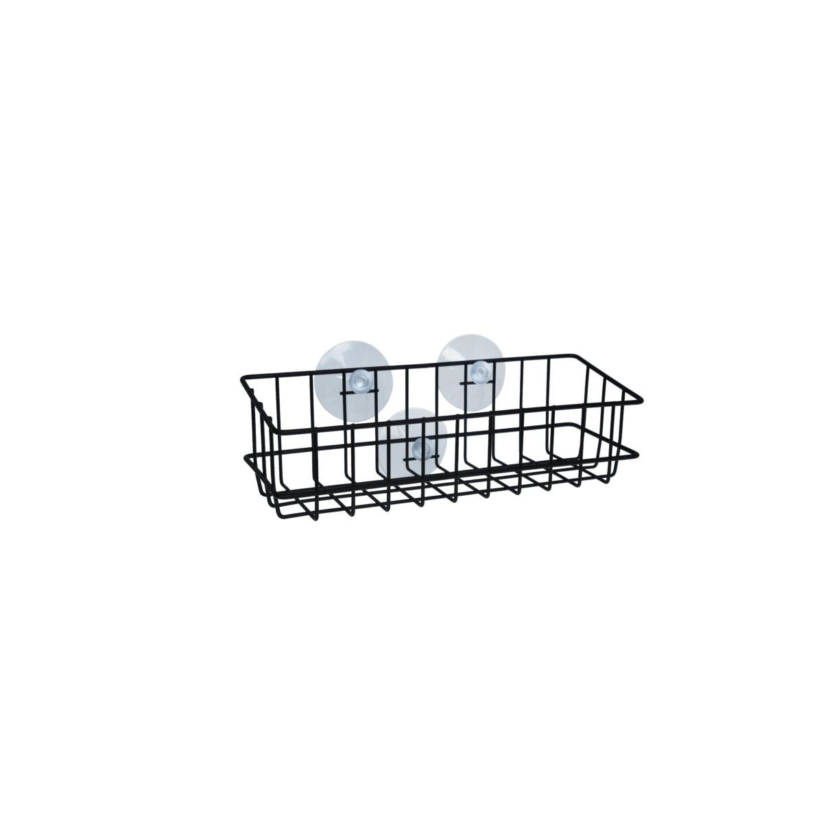 SHELF-BASKET FOR BATHROOM ACCESSORIES 9X9X24CM BLACK
