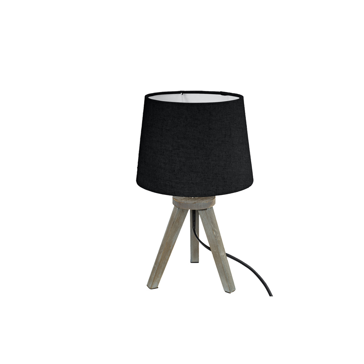 TABLE LAMP WITH WOODEN SUPPORT H30.5CM
