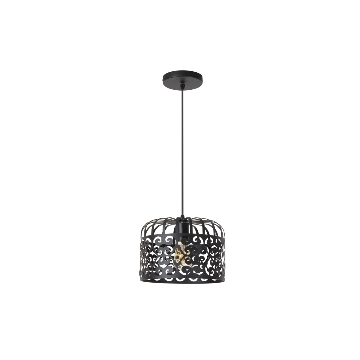 ALESSANDRA PENDANT LIGHTING METALLIC BLACK SINGLE