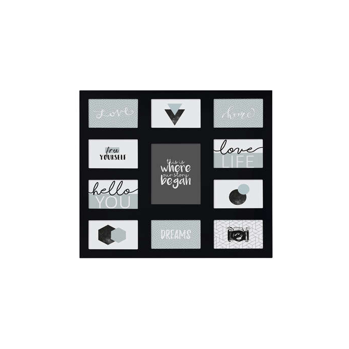 MULTI-PHOTO CABINET 11 SEATS MDF BLACK