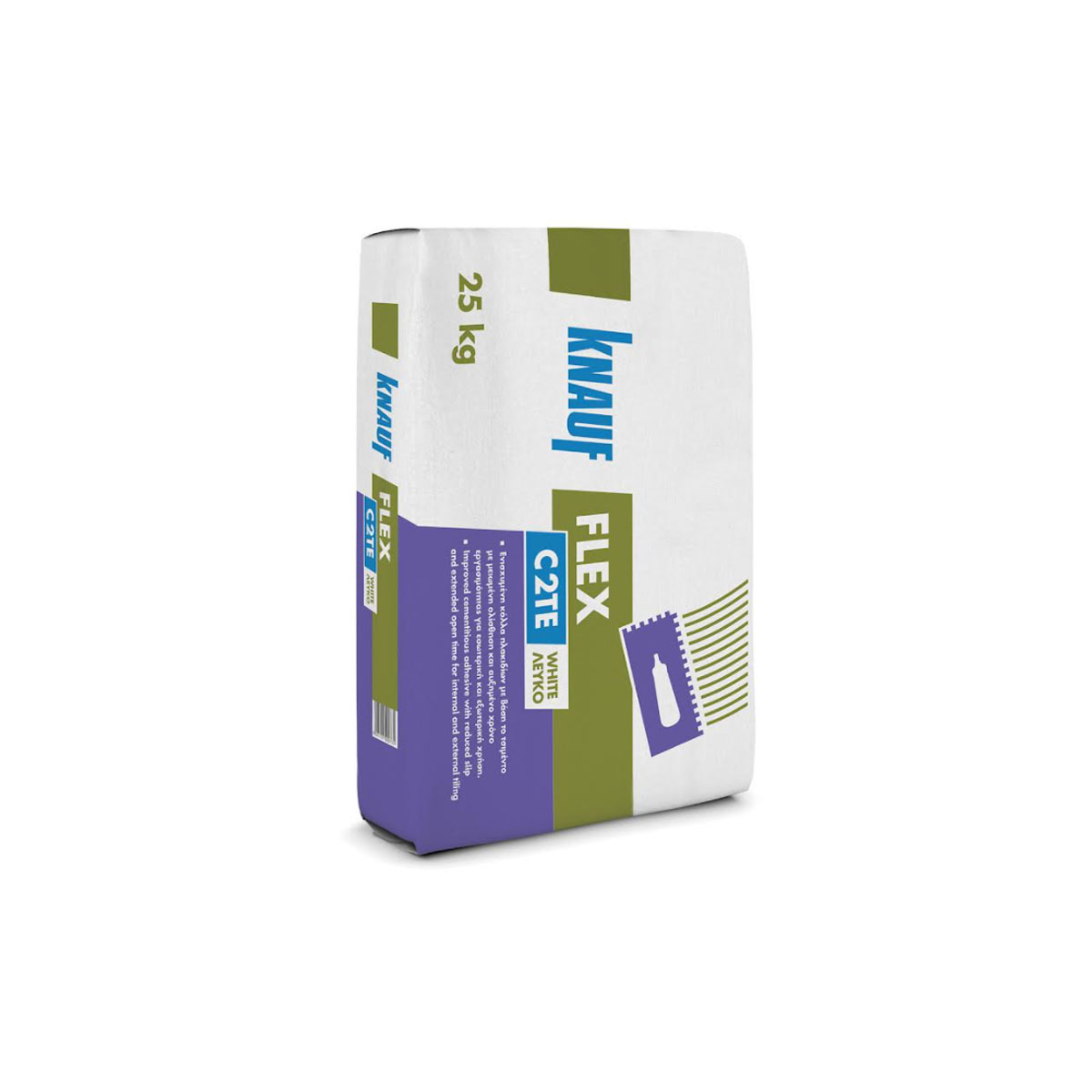 KNAUF TILE ADHESIVE FLEX C2TE WHITE 25KG