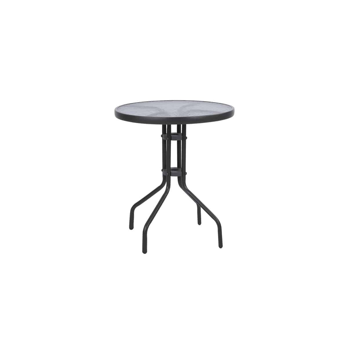 LIMA METAL TABLE WITH GLASS SURFACE 60Χ70CM