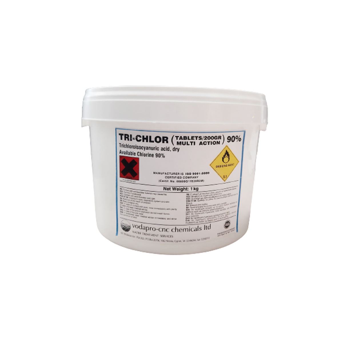 MULTI ACTION POOL CHLORINE POOL TABLETS 90% 1KG