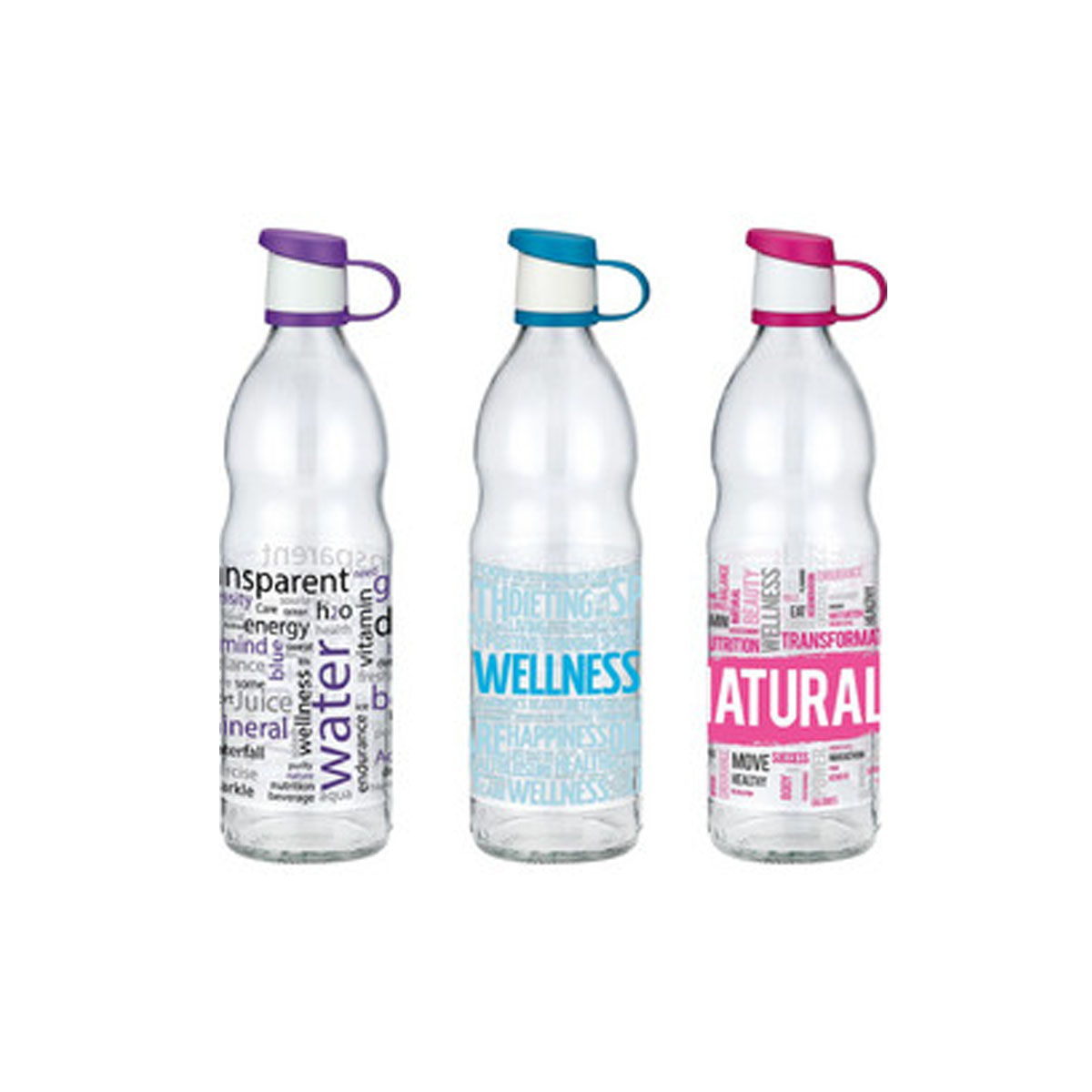 GLASS WATER BOTTLE 1L