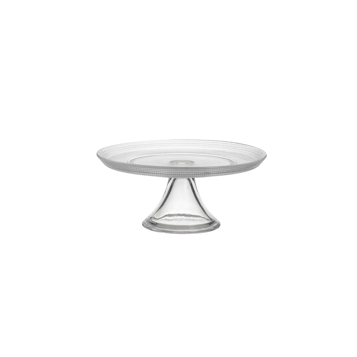 TRANSPARENT GLASS CAKE STAND