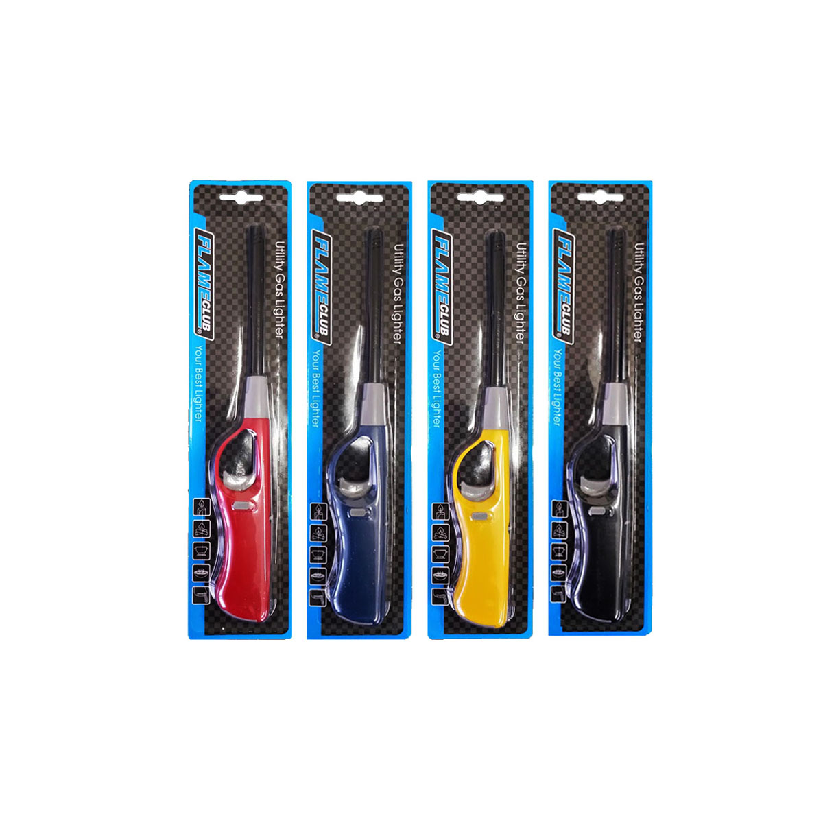 MULTI-USE FLAMECLUB BLISTER LIGHTER IN PACKAGING