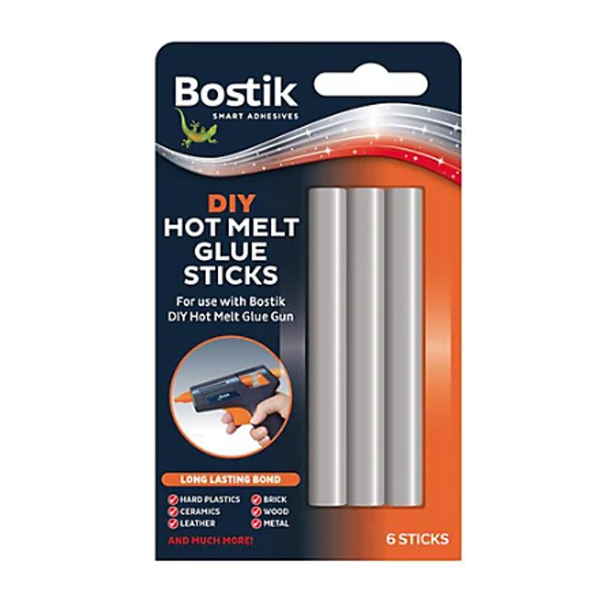 BOSTIK SILICONE ADHESIVE GLUE STICKS DIY 11MM 6PCS