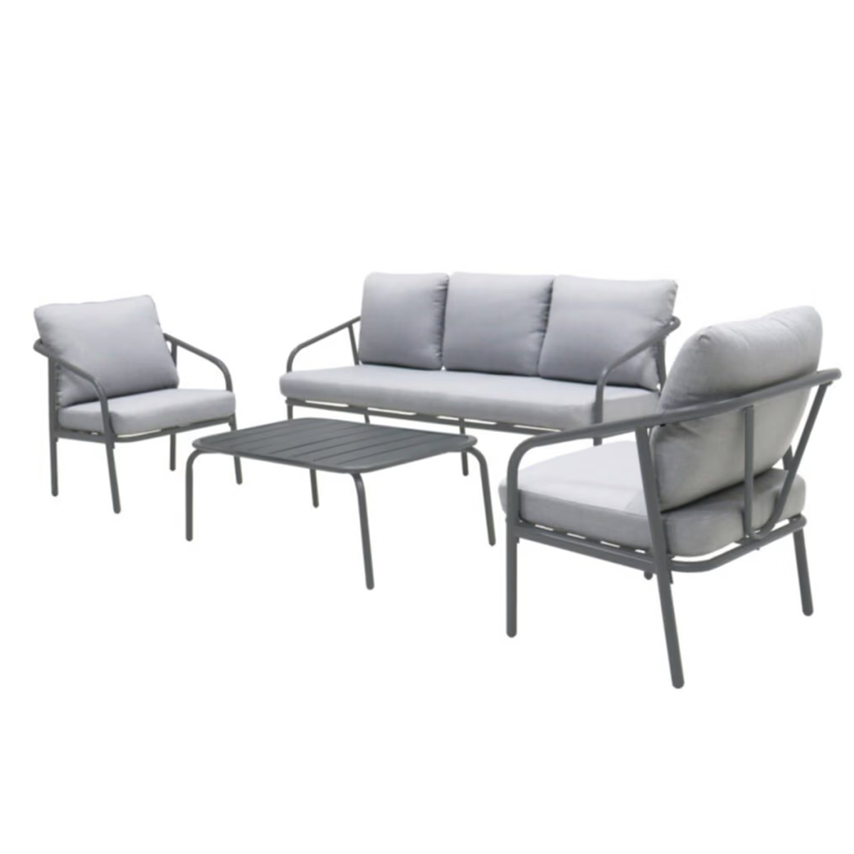 LILO THREE-SEATER GARDEN SOFA, 2 ARMCHAIRS & TABLE