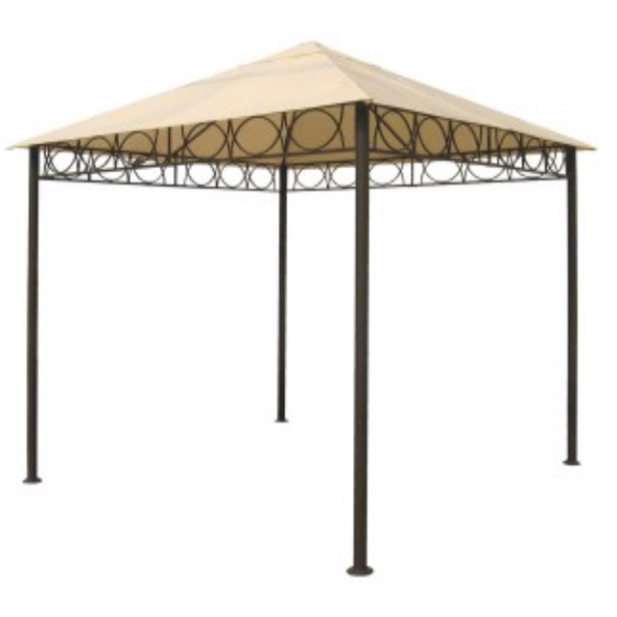 L.H GARDEN ΓΚΑΖΕΠΟ 3X3M ΚΑΦΕ ΑΝΟΙΚΤΟ