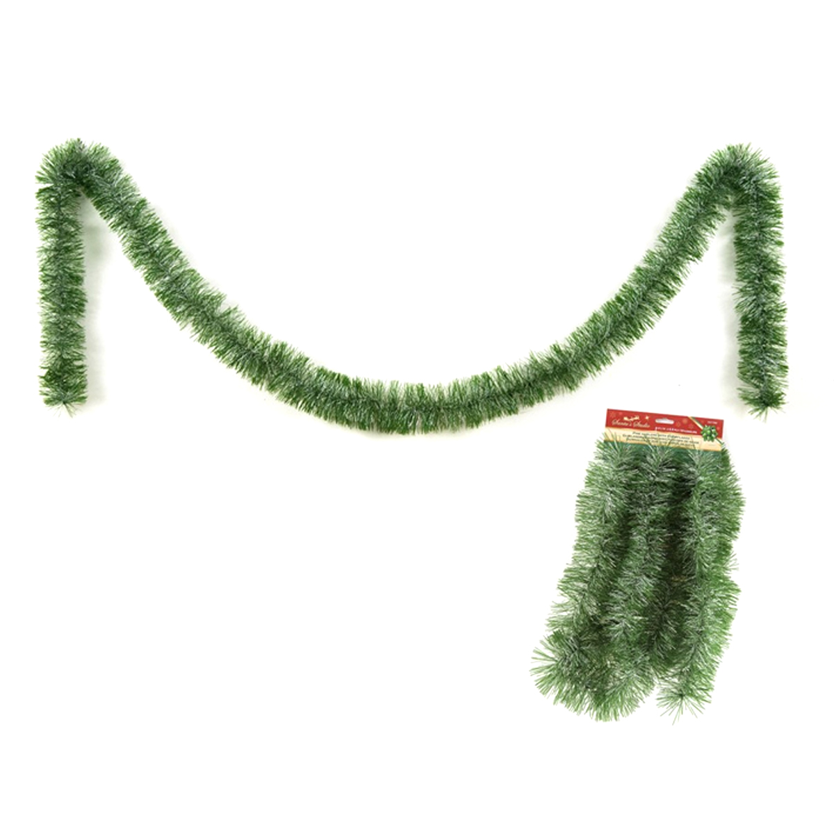 CHRISTMAS GARLAND GREEN WITH SNOW 274CM
