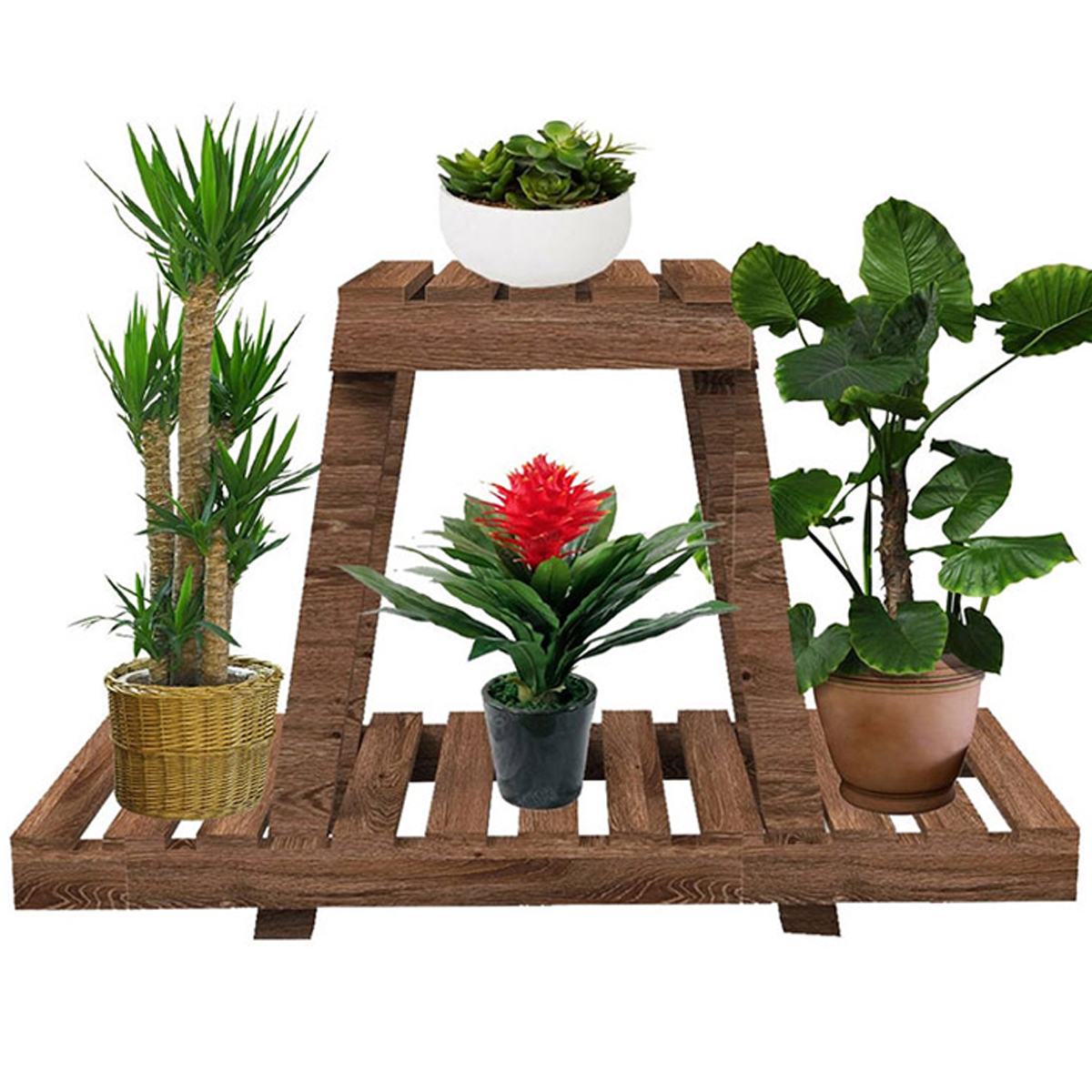 TISA PLANT SHELF-STAND 75X25X49CM WOODEN