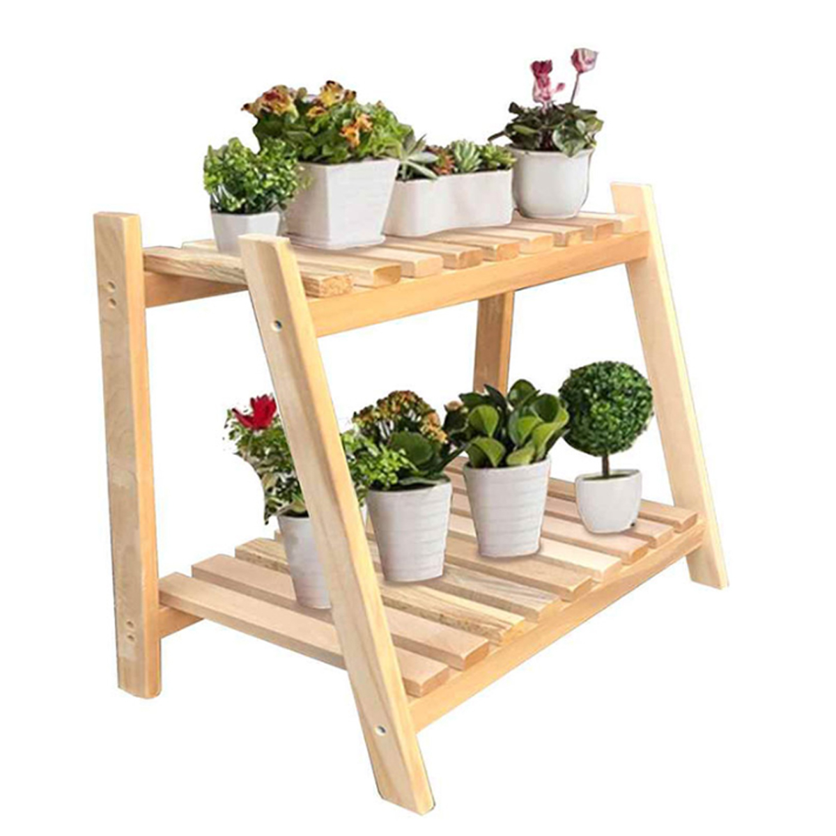 TISA PLANT SHELF-STAND 60X50X55CM WOODEN